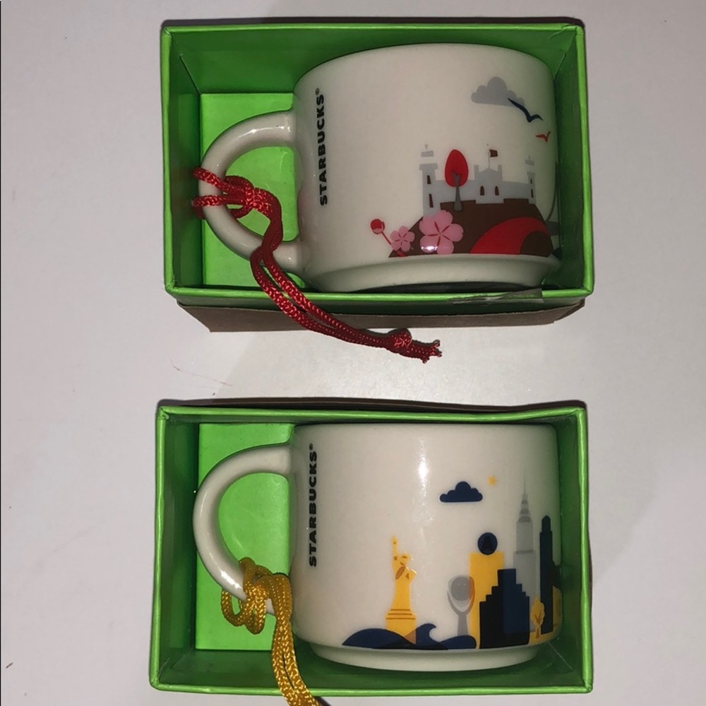 Two Mini Starbucks Mug